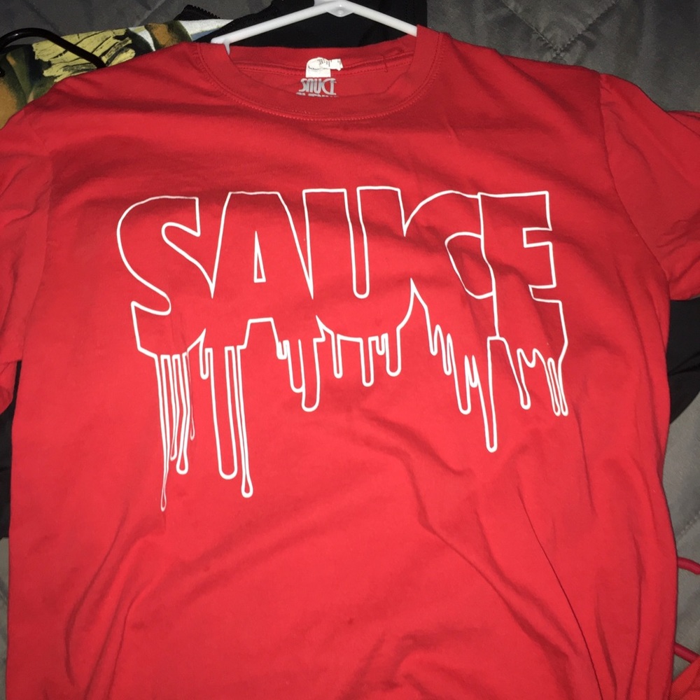 A sauce avenue red tee